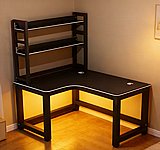 פינת גיימרים שולחן מחשב כתיבה ענק עם מדפים דגם RSM-1065 רוחב 1.2 מטר מבית ROSSO ITALY ישירות מהיבואן פינת גיימרים שולחן מחשב כתיבה ענק עם מדפים דגם RSM-1065 רוחב 1.2 מטר מבית ROSSO ITALY ישירות מהיבואן